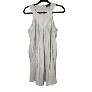 VICI Boutique Womens Linen Blend Mini Dress Size M Pullover w/ Pockets F…